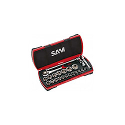 Sam outillage coffret douilles 1/2" - rouge et noir