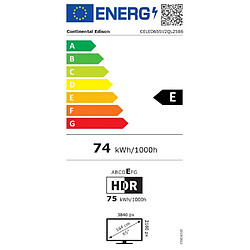 Acheter Continental edison CELED65SV2QL25B6 - Noir