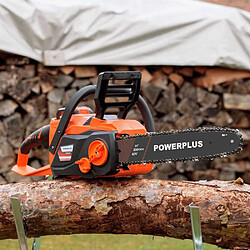 DUAL POWER POWDPGCSS2 Tronçonneuse 40 V Guide 350 mm Batterie incluse