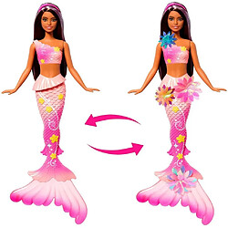 Acheter Barbie JDM73 Poupée sirène 33 cm cheveux bruns méchés violet