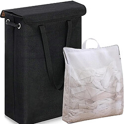 Vendos85 Panier à linge pliable - Noir