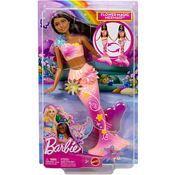 Barbie JDM73 Poupée sirène 33 cm cheveux bruns méchés violet pas cher