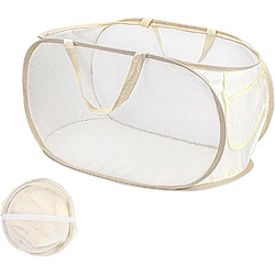 Vendos85 Panier à linge pliable - Blanc