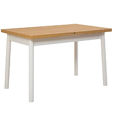 Nada OLIVER Table extensible 120?153 cm 4 places blanche