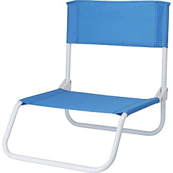 Koopman International Chaise pliante basse de plage bleu
