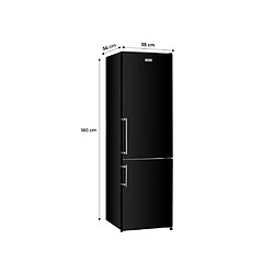 Oceanic OCEAFC262STDB Réfrigérateur combiné 262 L noir 55x56x180 cm pas cher