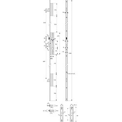Stremler Serrure multipoints 3 points - Acier satiné