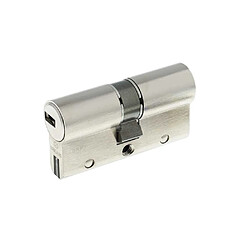 Bricard cylindre de serrure double entrée - Nickel brossé / inox