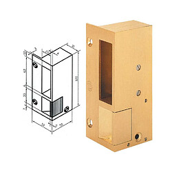 Beugnot BE10631100 Gâche n°3 applique droite poussant bronze 12V