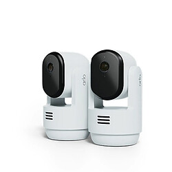 Arlo Essential3 2K PTZ Pack 2 Caméras intérieures blanc