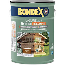 Bondex 92046556 Lasure 2-en-1 extérieure Chêne foncé Satin 5 L 12 ans