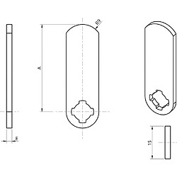Ronis Serrure à crochet - Noir