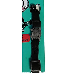 Avis Collier pour chat - AIME - Velours Noir - Nylon, motifs rouges/blancs, grelot argenté