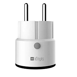 Mini prise connectée - KONYKS - Priska Max Noir FR - Wi-Fi+BT - 16A - Blanc