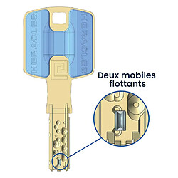 Heracles MX-4510 Serrure multipoints en applique 3 points cylindre 45 mm verticale tirage gauche