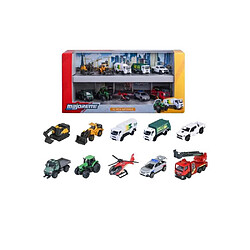 Majorette Majo City Coffret 10 pièces véhicules métal échelle 1/64