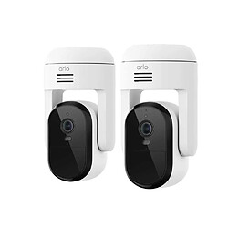 Arlo Essential 3 PTZ Kit 2 caméras extérieures 2K Blanc