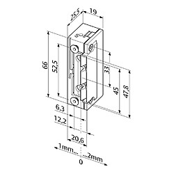 Effeff Gâche électrique coupe-feu - Argenté