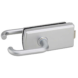 Stremler serrure de milieu porte vitrée - Chromé mat