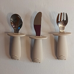 Babireva Set de 3 couverts en inox enfant avec colerette de protection