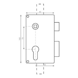 Heracles MX3000 Serrure 3 points en applique droite blanche