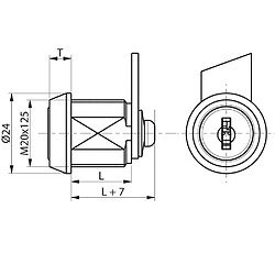 Ronis Serrure batteuse demi-tour - Noir