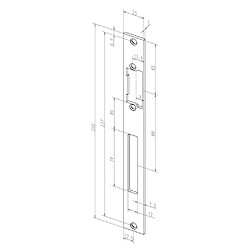 Effeff 691 HZF ProFix 2 têtière longue inox 250 mm