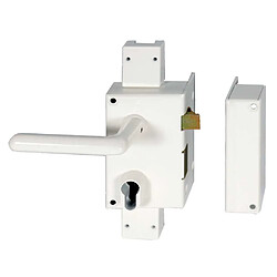 Heracles MX3000 Serrure 3 points en applique droite blanche