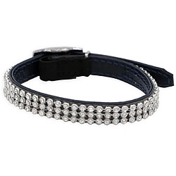 Avis Collier pour chat - AIME - Ajustable 18-28 cm - Nylon avec grelot en argent - Noir strass