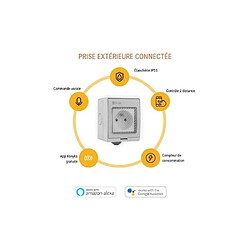 Acheter Konyks KON3770024338638 Pluviose FR Prise extérieure connectée 16A IP55