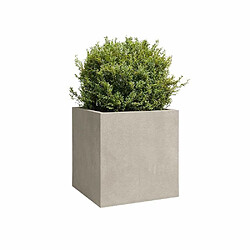 Artevasi Sydney 30 cm Pot de fleur carré 21 L crème finition mate