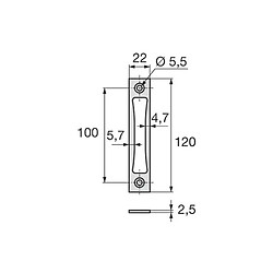 Stremler Gâche haut et bas multipoints - Inox