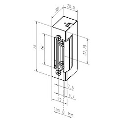 Effeff Gâche électrique pour verrou - Argent