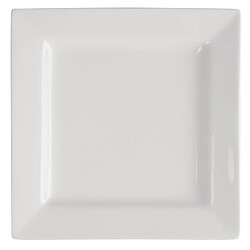 Olympia Assiettes Carrées en Porcelaine Fine 265 mm Lumina - Lot de 4