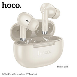 Ecouteurs Bluetooth sans fil EQ24 Doré avec une autonomie de 7H Hoco