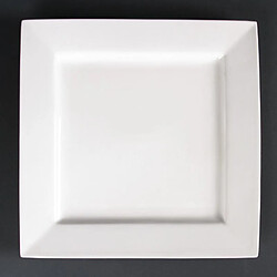 Avis Olympia Assiettes Carrées en Porcelaine Fine 265 mm Lumina - Lot de 4