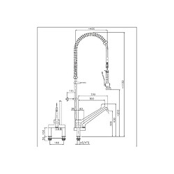 Douchette vaisselle avec mitigeur bi-trou - Combisteel