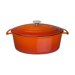 Grande cocotte en fonte ovale orange Vogue 6 L