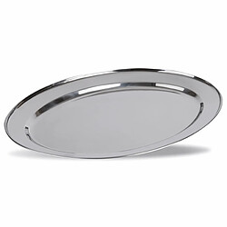 Plateau de Service Ovale en Inox Brillant 25 à 50 cm - Pujadas