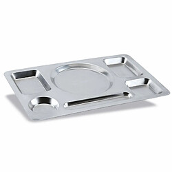 Plateau Self-Service en Acier Inox - 6 Compartiments - Pujadas