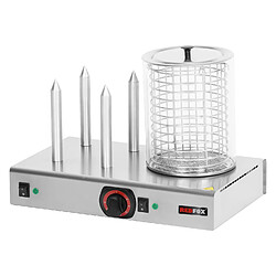 Red Fox Hot dog 4 plots avec un panier avec manchon en verre HD 04 NK - Redfox