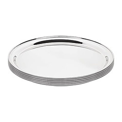 Plateau de service en inox rond - Olympia 355 mm