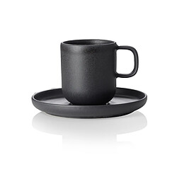 Lot de 6 tasses à espresso et soucoupes en Grès 0,09 L Minuit H 65 mm - Was Germany