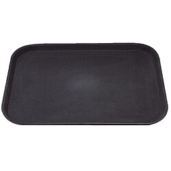 Plateau Rectangulaire Anti-Dérapant Noir - 356 x 457 mm - Kristallon