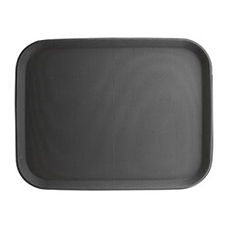 Plateau Rectangulaire Anti-Dérapant Noir - 356 x 457 mm - Kristallon