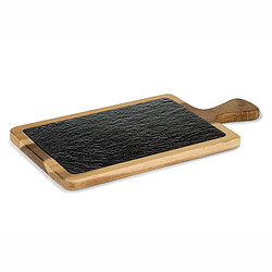 Plateau en Ardoise et en Bois avec Manche 26 x 18 cm - Pujadas
