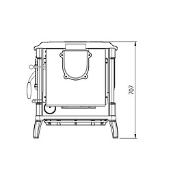 La Nordica Extraflame Poêle à bois 7.7kw noir - ISETTALEAN - NORDICA EXTRAFLAME pas cher