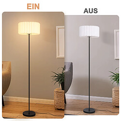 Nettlife Lampadaire abat-jour papier - Blanc pas cher