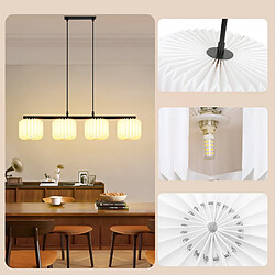 Avis NETTLIFE Suspension table à manger lampe suspendue vintage - lampe suspendue salon salle à manger lampe 4 flammes blanc