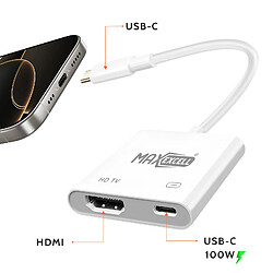 Avis Max excell Adaptateur HDMI vers USB-C Blanc